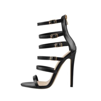Sandales Spartiates Hauts Talons noires
