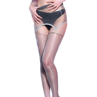 Collant Jarretelle Gris Glamsens