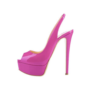 Escarpins Violet avec Talon ouvert - Glamsens