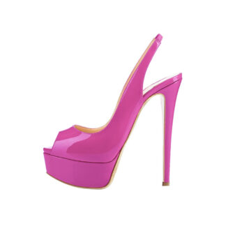 Escarpins Violet avec Talon ouvert - Glamsens