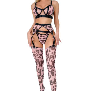 Ensemble lingerie Léopard - Glamsens