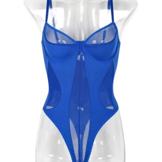 Body Semi transparent Bleu - Blue, L