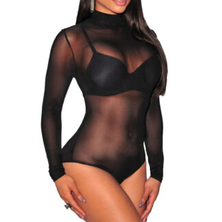 Body Col montant Noir Glamsens
