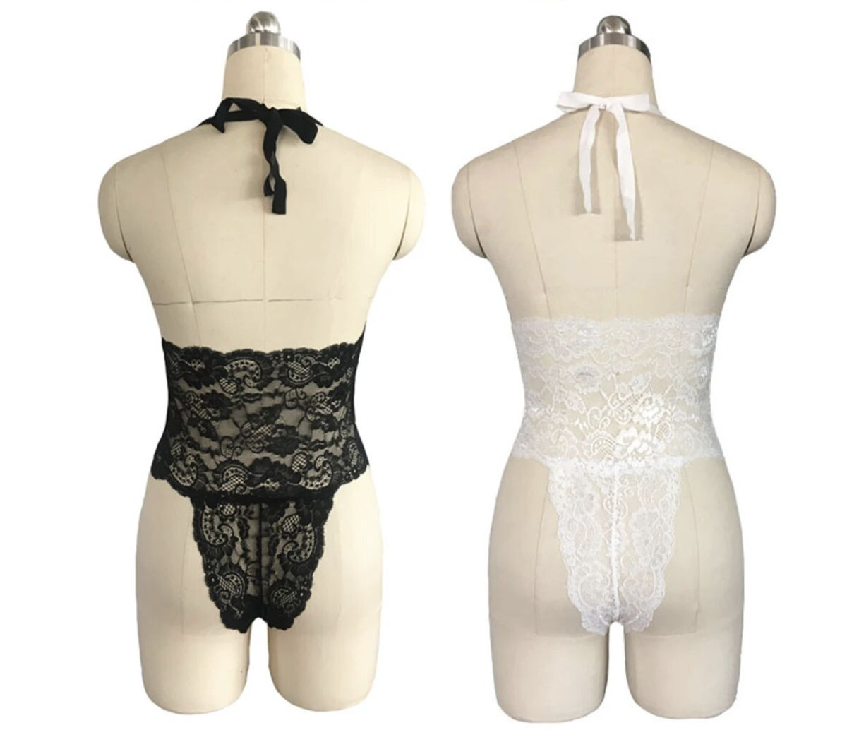 Body dentelle Grande Taille - Noir ou blanc