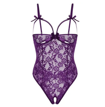 Body dentelle violet