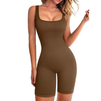 Combinaison Short Moulante - Brun