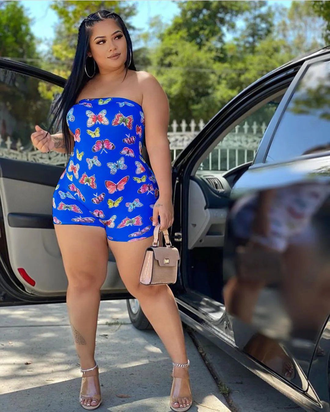 Combi-short-bleu-grande-taille