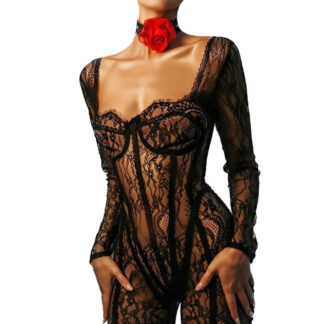 Combinaison dentelle Noire