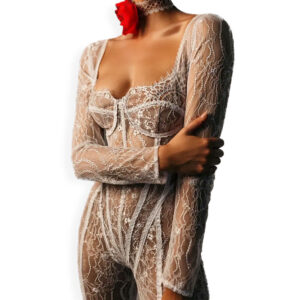 Combinaison dentelle blanche