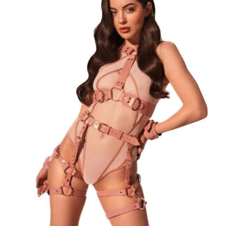 Ensemble Sexy BDSM 3 pièces Rose