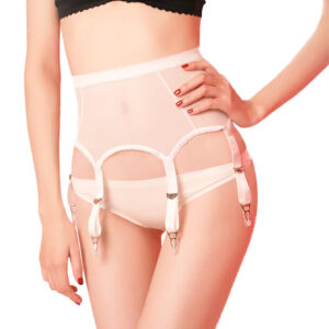 Porte Jarretelles 6 sangles - Blanc