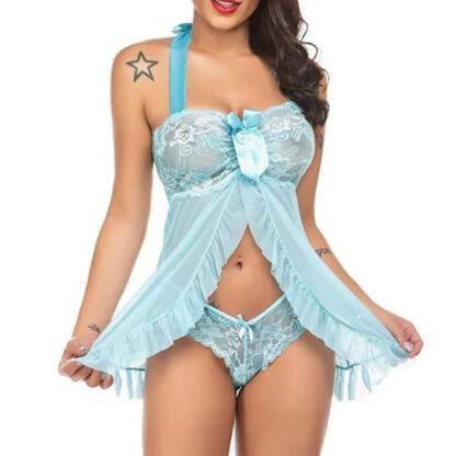 Robe-de-nuit-Sexy-bleu-ciel-Glamsens