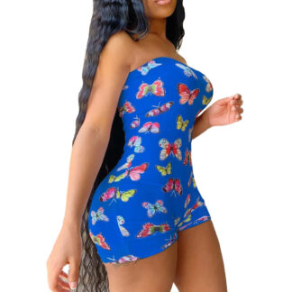 Combi short Bleu Papillons