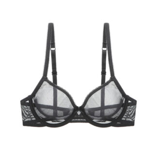 Soutien gorge Transparent Noir Glamsens