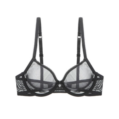 Soutien gorge Transparent Noir Glamsens