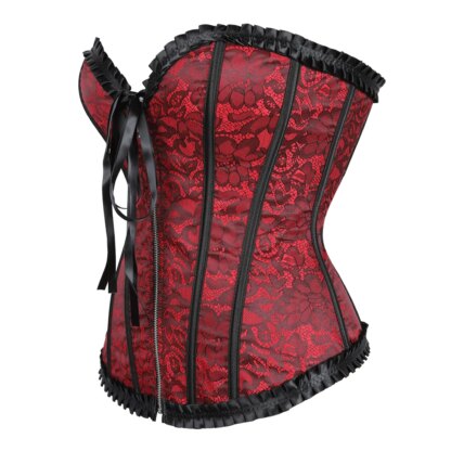 Corset Femme Rouge Burlesque – Image 3