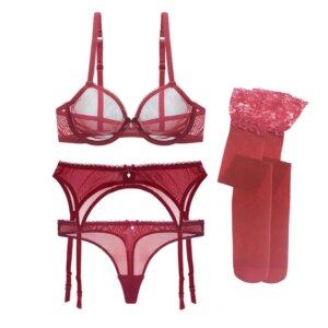 Ensemble de lingerie coquine en rouge