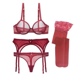 Ensemble de lingerie coquine en rouge