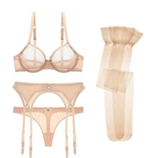 Ensemble lingerie beige Glamsens
