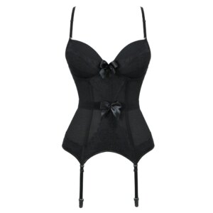 Corset Noir avec porte-jarretelles
