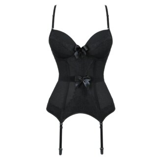 Corset Noir avec porte-jarretelles