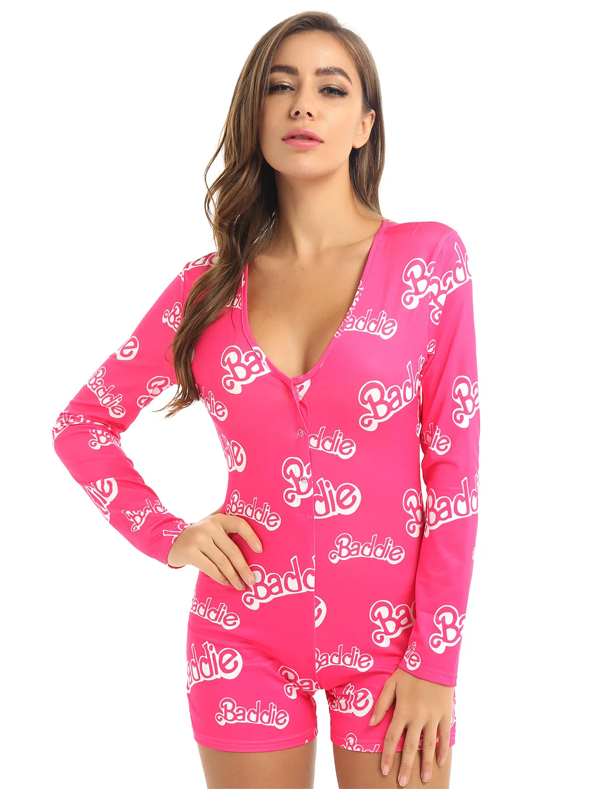 Justaucorps-rose-Barbie-manches-longues