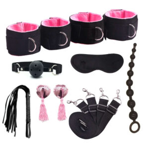 Ensemble Bondage Rose : 8 pièces