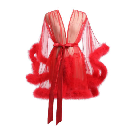 lingerie en tulle Rouge